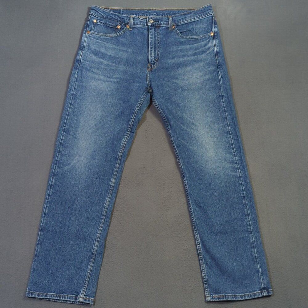 Levi's Jeans Men's 36x32 Fits 36x30 Blue 505 Regular Fit Straight Leg Denim